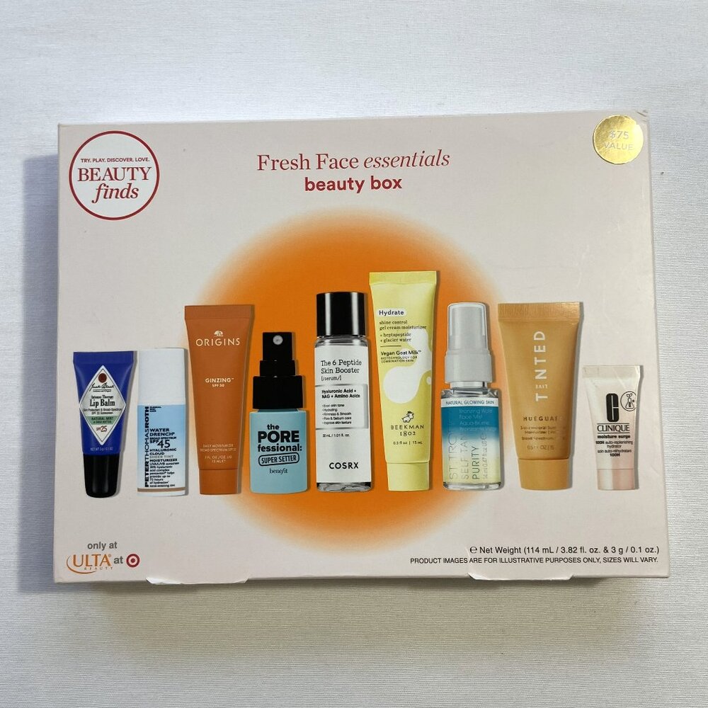 ULTA Beauty Fresh Face Essentials Beauty Box — 9-Piece Skincare & Self-Care Set